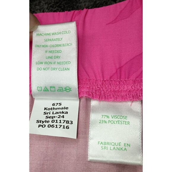 Lilly Pulitzer Bal Harbour Palazzo Pants Large Wild Side Leopard Pink Cruise - Picture 9 of 9